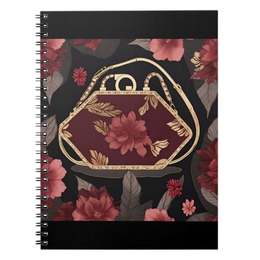 Burgundy Gold AI art  ノートブック (正面)