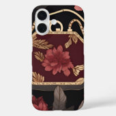 Burgundy Gold AI art  Case-Mate iPhoneケース (裏面)