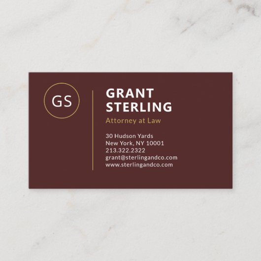 Burgundy Gold Attorney at Law  名刺 (正面)