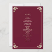 Burgundy Gold Baroque Wedding Ceremony Program (裏面)