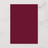 Burgundy Gold Baroque Wedding Website QR Card エンクロージャーカード (裏面)