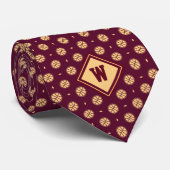 Burgundy Gold Basketball Icon Necktie ネクタイ (ロール)