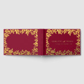 Burgundy gold botanical wedding  ゲストブック (全面)