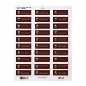 Burgundy | Gold Class of 2026 Graduation Cap Label ラベル (フルシート)