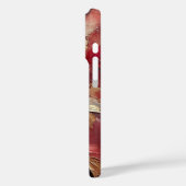 Burgundy Gold Elegance in Acrylic With Name Case-Mate iPhoneケース (裏面 / 左)