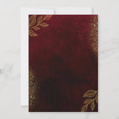 Burgundy Gold Elegant Wedding Invitation 招待状 (裏面)