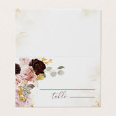 Burgundy gold fall wedding place cards (外部フラット)