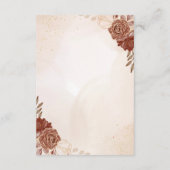 Burgundy & Gold Floral Wedding Enclosure Card エンクロージャーカード (裏面)