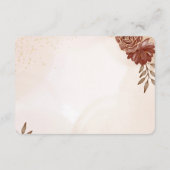Burgundy & Gold Floral Wedding Enclosure Card エンクロージャーカード (裏面)