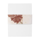 Burgundy & Gold Floral Wedding Invitation 招待状ベリーバンド (裏面例)