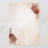 Burgundy & Gold Floral Wedding Invitation 招待状 (裏面)