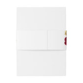 burgundy & gold flowers elegant wedding  招待状ベリーバンド (裏面例)