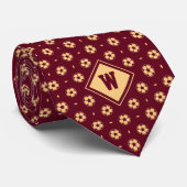 Burgundy Gold Futbol (Soccer) Ball Icon Necktie ネクタイ (ロール)