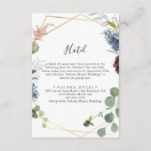 Burgundy Gold Geometric Hotel エンクロージャーカード (正面)