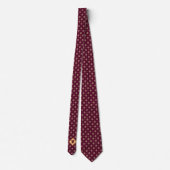 Burgundy Gold Golf Ball Icon Necktie ネクタイ (裏面)