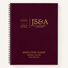 Burgundy Gold Justice Columns Law Firm ノートブック