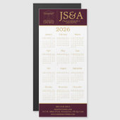 Burgundy Gold Justice Columns Law Firm Logo 2026 (正面/裏面)