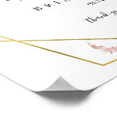 Burgundy Gold Rehearsal Dinner Welcome Sign ポスター (角)