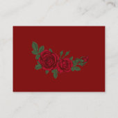 Burgundy & Gold Rose Quinceañera RSVP Card エンクロージャーカード (裏面)