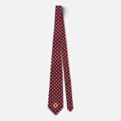 Burgundy Gold Volleyball Icon Necktie ネクタイ (正面)