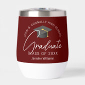 Burgundy Graduation Party Customized Graduate (正面)