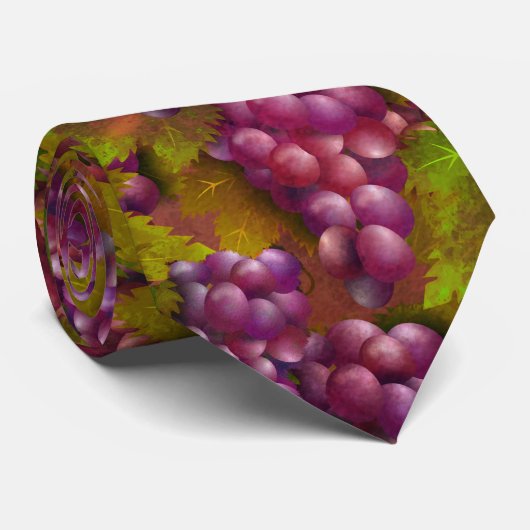 Burgundy Grapes Wine Lover Tie ネクタイ (ロール)