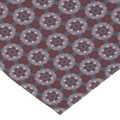Burgundy & Gray Floral Painted Quilt ショートテーブルランナー (コーナー)