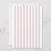 Burgundy Hand Drawn Swan Stripes Monogram Wedding 招待状 (裏面)