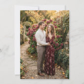 Burgundy Hydrangea Fall Save The Date Card セーブザデート (裏面)