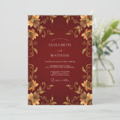 Burgundy Imperial Autumn Wedding 招待状 (スタンド正面)