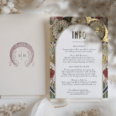 Burgundy Insert INFO金ゴールドヴィンテージアールヌーボー 箔シーズンポストカード