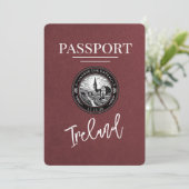 Burgundy Ireland Passport日付の保存 セーブザデート (スタンド正面)