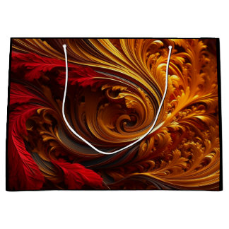 Burgundy It's a Wrap ラージペーパーバッグ