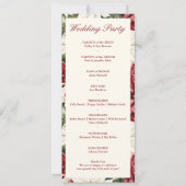 Burgundy Ivory Floral Wedding Ceremony Program (裏面)
