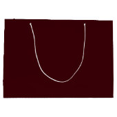 Burgundy & Ivory  Monogram Wedding Welcome Guest  ラージペーパーバッグ (裏面)