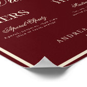 Burgundy & Ivory Old Money Signature Drinks Sign ポスター (角)