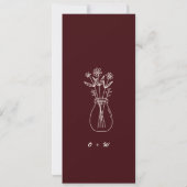 Burgundy & Ivory Reserved Seating Wedding Tag 招待状 (裏面)