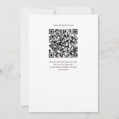 Burgundy Laurel Wedding Invitation QR Code 招待状 (裏面)