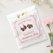 Burgundy Lingerie Bachelorette Panty Party Dessert フェイバーバッグ (封をした状態)