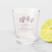 Burgundy Lingerie Shower Bachelorette Party Favor ショットグラス (裏面)