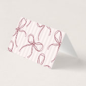 Burgundy Lingerie Shower Place Card Table Decor (裏面)