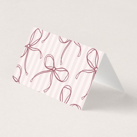 Burgundy Lingerie Shower Place Card Table Decor (裏面)