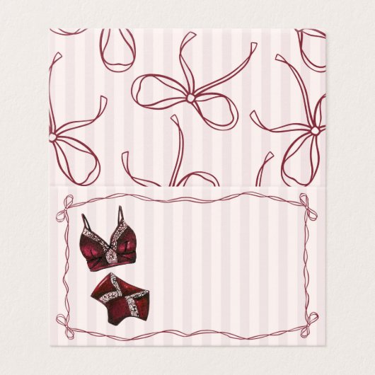 Burgundy Lingerie Shower Place Card Table Decor (外部フラット)