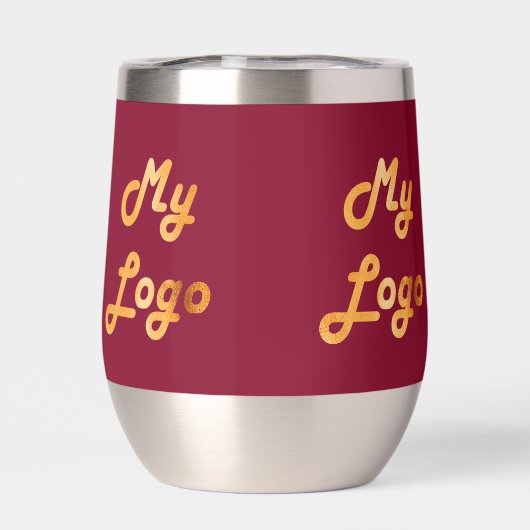 Burgundy logo business corporate (背面)