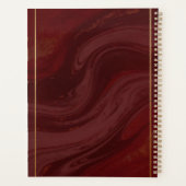 Burgundy Marble Personalized Photo プランナー手帳 (裏面)