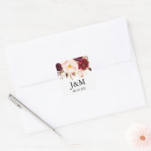 Burgundy Marsalaの封筒用シール – スティッカーに好意 スクエアシール (封筒)