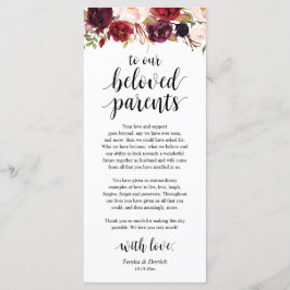 Burgundy Marsala、Place Settingサンキューカード プログラム