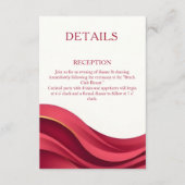 Burgundy Modern Wedding Details エンクロージャーカード (正面)