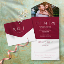 Burgundy Monogram写真結婚撮影日