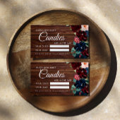 Burgundy & Navyキャンディースシャワーゲームカードの数 プレイスカード